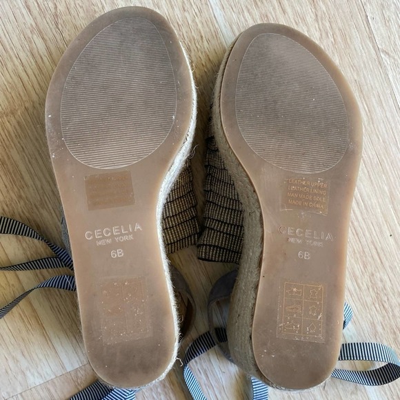 Cecelia New York Espadrille Platform Wedge Sandals Womens Size 6B - Picture 5 of 9